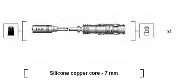 MAGNETI MARELLI Gyújtókábel készlet MSK760_MM