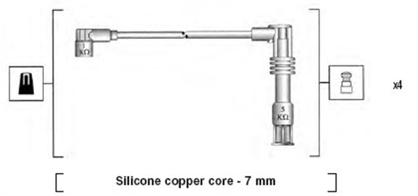 MAGNETI MARELLI Gyújtókábel készlet MSK761_MM