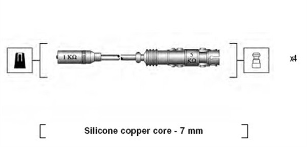 MAGNETI MARELLI Gyújtókábel készlet MSK764_MM