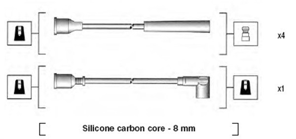 MAGNETI MARELLI Gyújtókábel készlet MSK766_MM