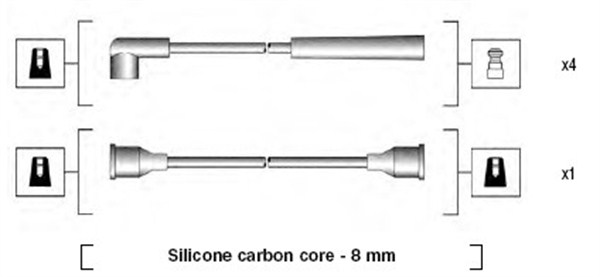 MAGNETI MARELLI Gyújtókábel készlet MSK768_MM