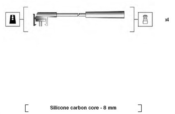 MAGNETI MARELLI Gyújtókábel készlet MSK772_MM