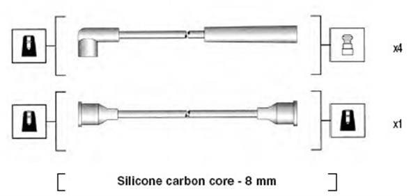 MAGNETI MARELLI Gyújtókábel készlet MSK778_MM