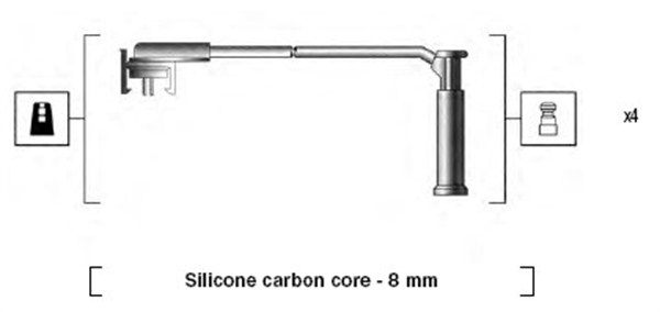 MAGNETI MARELLI Gyújtókábel készlet MSK781_MM