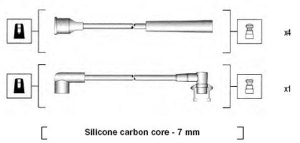 MAGNETI MARELLI Gyújtókábel készlet MSK798_MM