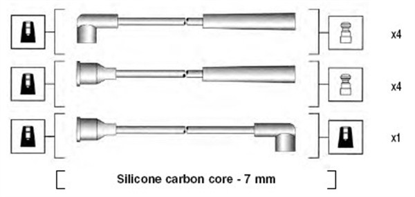 MAGNETI MARELLI Gyújtókábel készlet MSK812_MM