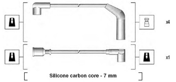 MAGNETI MARELLI Gyújtókábel készlet MSK814_MM