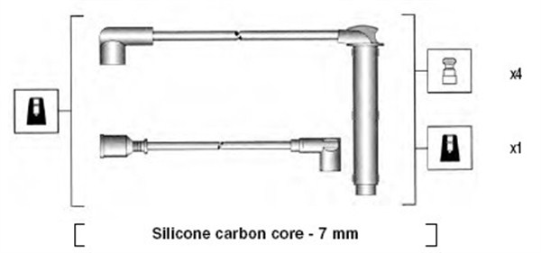 MAGNETI MARELLI Gyújtókábel készlet MSK815_MM