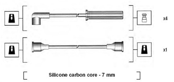 MAGNETI MARELLI Gyújtókábel készlet MSK818_MM