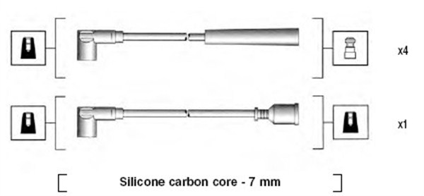 MAGNETI MARELLI Gyújtókábel készlet MSK820_MM