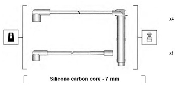 MAGNETI MARELLI Gyújtókábel készlet MSK821_MM