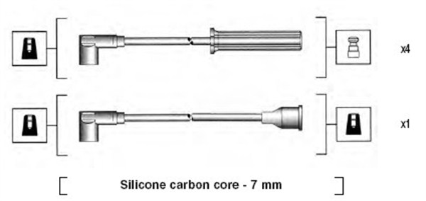 MAGNETI MARELLI Gyújtókábel készlet MSK830_MM