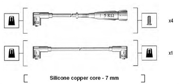 MAGNETI MARELLI Gyújtókábel készlet MSK840_MM