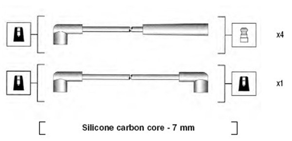 MAGNETI MARELLI Gyújtókábel készlet MSK843_MM