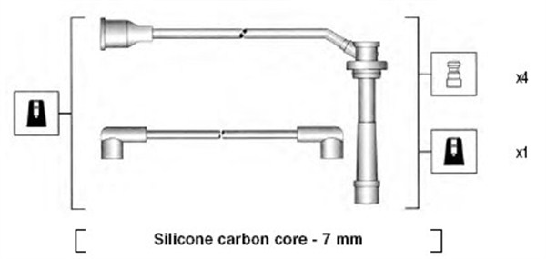 MAGNETI MARELLI Gyújtókábel készlet MSK845_MM