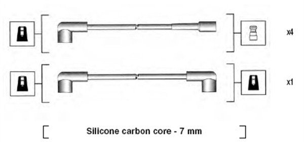 MAGNETI MARELLI Gyújtókábel készlet MSK857_MM