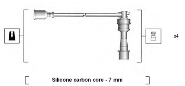 MAGNETI MARELLI Gyújtókábel készlet MSK874_MM