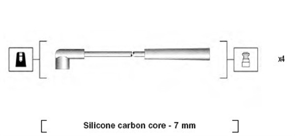 MAGNETI MARELLI Gyújtókábel készlet MSK877_MM
