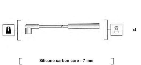 MAGNETI MARELLI Gyújtókábel készlet MSK885_MM