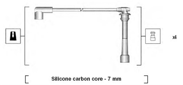 MAGNETI MARELLI Gyújtókábel készlet MSK887_MM