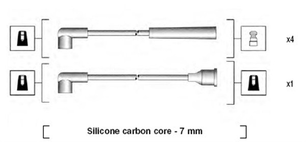 MAGNETI MARELLI Gyújtókábel készlet MSK904_MM