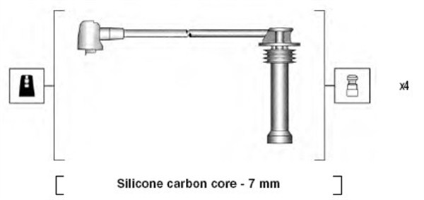 MAGNETI MARELLI Gyújtókábel készlet MSK906_MM