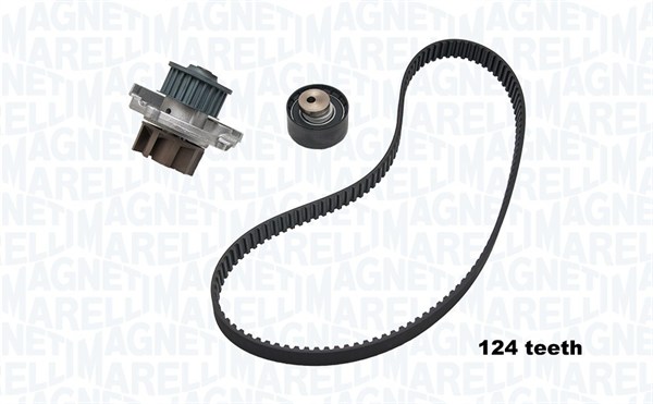 MAGNETI MARELLI Vezérműszíjkészlet vízpumpával KWP0186K2_MM