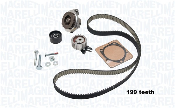 MAGNETI MARELLI Vezérműszíjkészlet vízpumpával KWP0344K1_MM