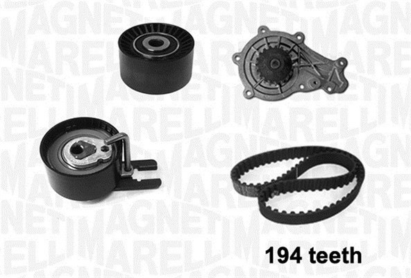 MAGNETI MARELLI Vezérműszíjkészlet vízpumpával KWP0403K1_MM