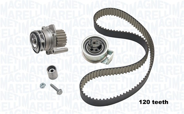 MAGNETI MARELLI Vezérműszíjkészlet vízpumpával KWP0477K2_MM