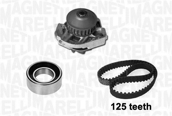 MAGNETI MARELLI Vezérműszíjkészlet vízpumpával KWP0481K1_MM