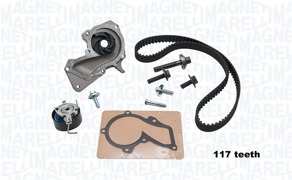 MAGNETI MARELLI Vezérműszíjkészlet vízpumpával KWP0578K1_MM