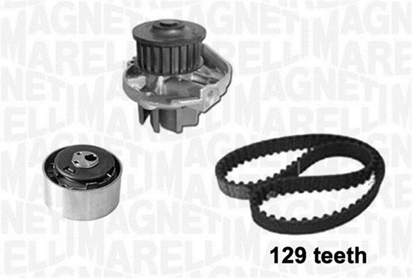 MAGNETI MARELLI Vezérműszíjkészlet vízpumpával KWP0581K3_MM