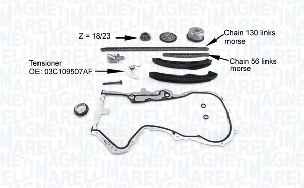 MAGNETI MARELLI Vezérműlánc hajtás készlet MCK1200_MM