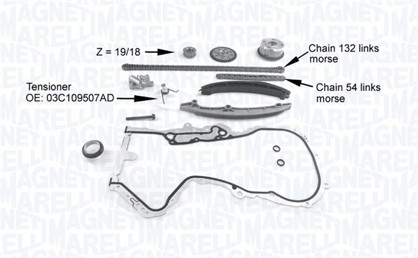 MAGNETI MARELLI Vezérműlánc hajtás készlet MCK1220_MM