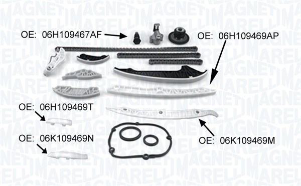 MAGNETI MARELLI Vezérműlánc hajtás készlet MCK1370_MM