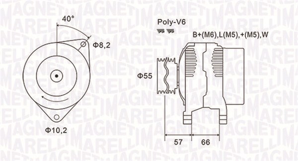 MAGNETI MARELLI Generátor MQA1036_MM