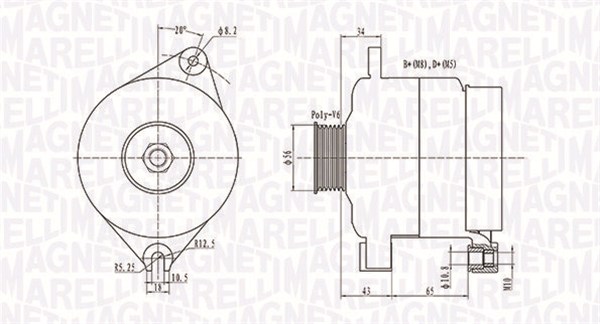 MAGNETI MARELLI Generátor MQA1086_MM