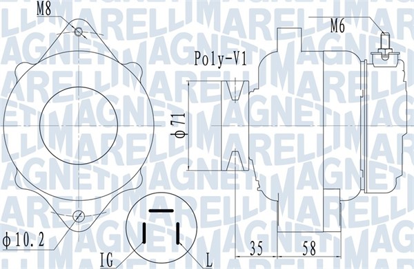 MAGNETI MARELLI Generátor MQA1120_MM