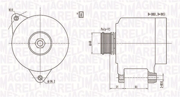 MAGNETI MARELLI Generátor MQA1139_MM