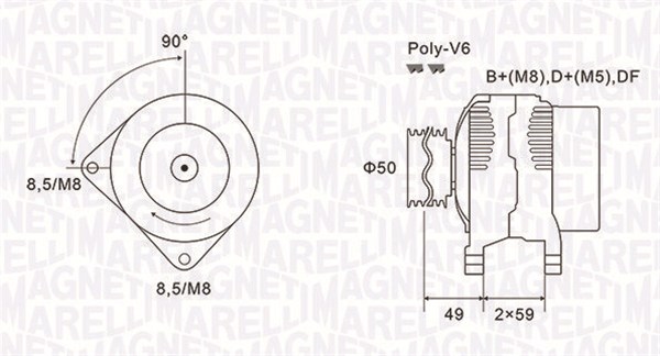 MAGNETI MARELLI Generátor MQA1147_MM