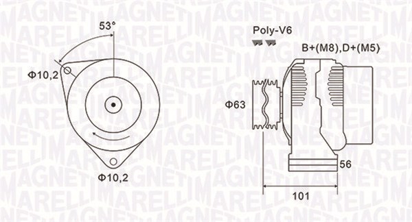 MAGNETI MARELLI Generátor MQA1152_MM