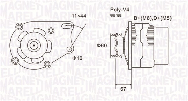 MAGNETI MARELLI Generátor MQA1153_MM