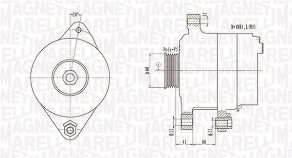 MAGNETI MARELLI Generátor MQA1258_MM