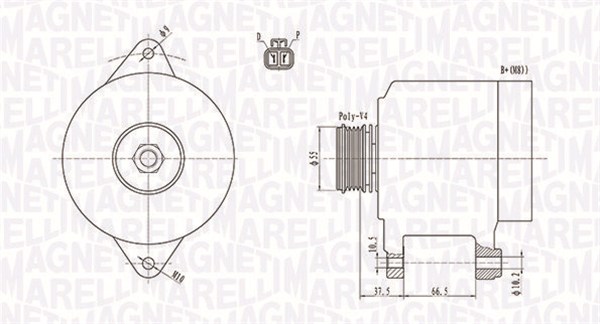 MAGNETI MARELLI Generátor MQA1283_MM