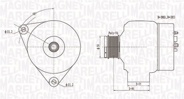 MAGNETI MARELLI Generátor MQA1300_MM