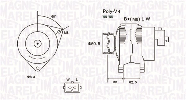 MAGNETI MARELLI Generátor MQA1317_MM