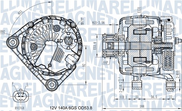 MAGNETI MARELLI Generátor MQA14067_MM