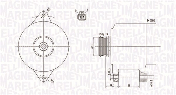 MAGNETI MARELLI Generátor MQA1409_MM