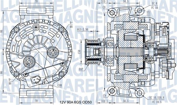 MAGNETI MARELLI Generátor MQA14392_MM